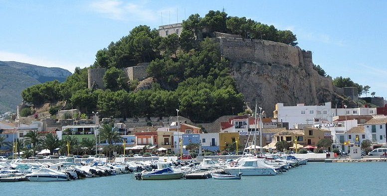 View of Denia with Castle in background